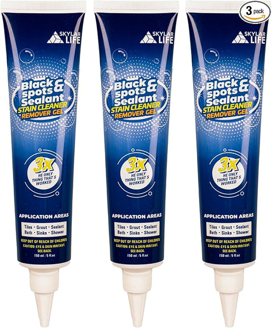 SKYLAR LIFE Black spots & Sealant Cleaner, Caulk Whitener, Black Stain Problem Solver, Best for Home Sink,Kitchen,Showers,Bathroom and Floor Tile (3-Pack)