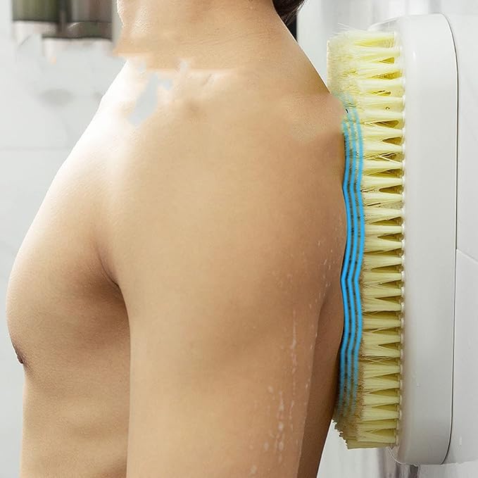 Dry Brushing Body Back Rubbing Brush Back Massage Bath Brushes Exfoliating Stain Removal Scrub Wall Mounted Bathroom Body Wash Cleaning Tool
