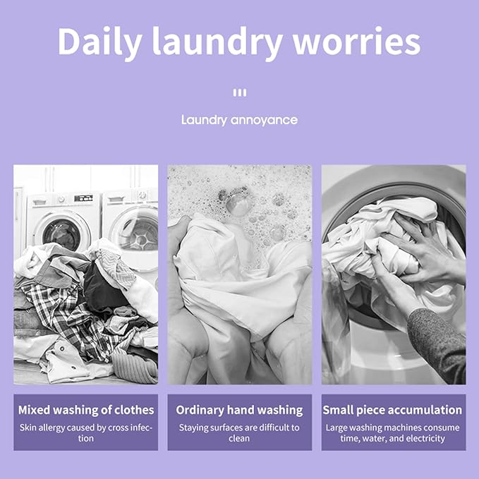 Walbest Mini Portable Washing Machine, 8L Foldable Small Washers Machine for Baby Clothes, Underwear, 2-in-1 Washing Machine & Spin Dry Folding Travel Laundry Tub for Cleaning Sock Small Rags Green U