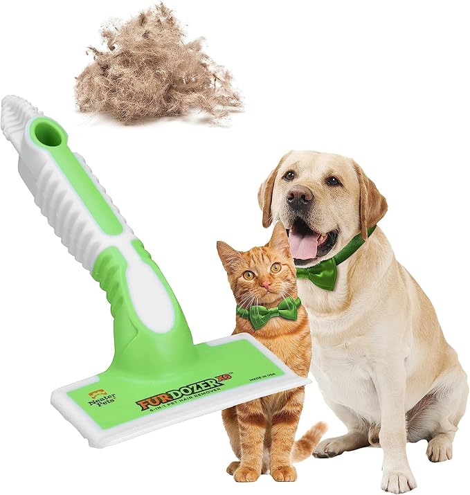 FurDozer Pet Hair Remover & Auto Detailing Tools - Cat & Dog Hair Remover for Carpets, Car Interiors, Couches, Bedding, & Pet Furniture (Green, X6) - Image 4