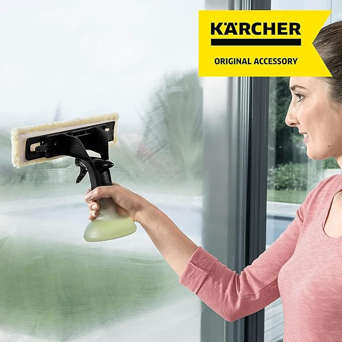 K??rcher WV Window Pads for Indoor Use - Microfiber Window Cloths - Compatible with WV 1 and WV 6 Electric Window Vacuum Squeegees - 2 Pack