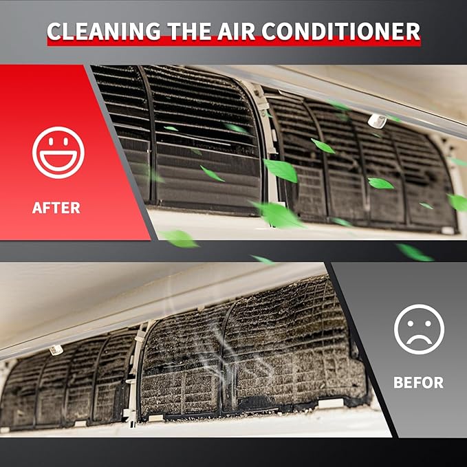 HVAC Pressure Washer, Portable Coil Claening Sprayer with 5 Quick Connect Nozzles, Fin Cleaner Set, Extension Tube for Air Conditioner, Cars,Fences, Driveways, Patios, Home Cleaning