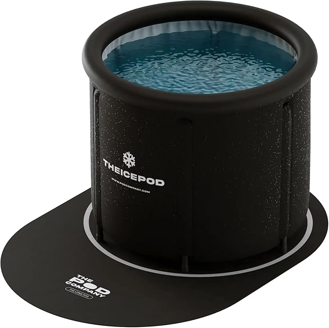 The Pod Company Standard Ice Pod Ultimate Cold Plunge Bundle – 84-Gallon Portable Ice Bath with Standard Water Chiller, 18 Ice Bricks, Insulation Set, Water Circulation Jet & Maintenance Kits