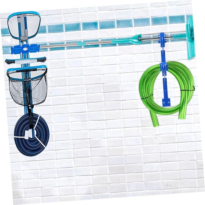 BESPORTBLE 1set Pool Cleaning Bracket and Lightweight Swimming Pool Cleaning Tool Holder for Easy Accessory Organization Random Color
