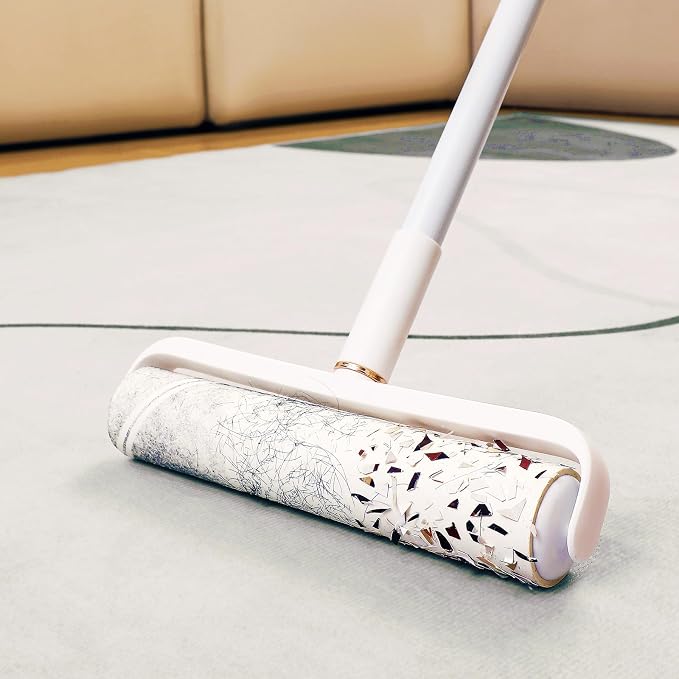 9.45 inch Large Lint Roller Refills Compatible with Delomo PetLovers and Other 9.4'' - 9.5'' Large Lint Rollers for Carpet Floor Pet Hair Remover Refill 60 Sheets per Roll 5 Pack Total 300 Sheets - Image 3