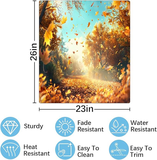 Autumn Gold Maple Leaf Dishwasher Magnet Cover for The Front Magnetic Dishwasher Door Covers Dish Washer Sticker Wrap Home Decorative Appliances Panel Decal Kitchen Decor 23" x 26" (Magnetic)