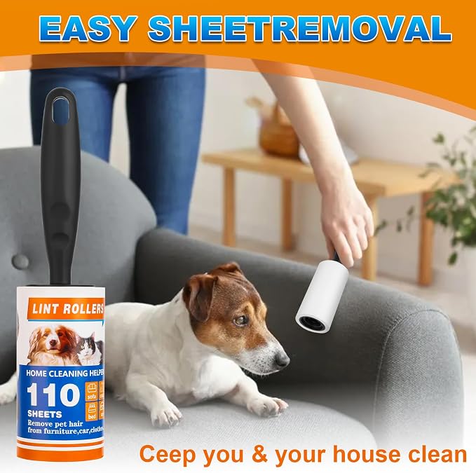 Lint Roller,Extra Sticky,660 Sheets with 3 Handles | Pet Hair Remover for Clothes, Furniture & Car,Ideal for removing cat & dog hair, lint from laundry, couches, car seats - Image 5