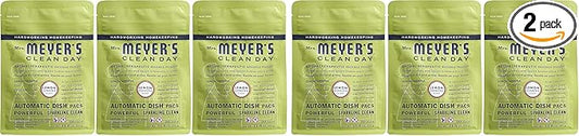MRS. MEYER'S CLEAN DAY Automatic Dishwasher Pods, Lemon Verbena (Pack of 2)