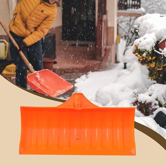 Snow Scoop Head, Multipurpose Wide Garden Clearing Tool, Snow Remover Grain Spade Head, DIY Removal Tool for Car Driveway, Orange