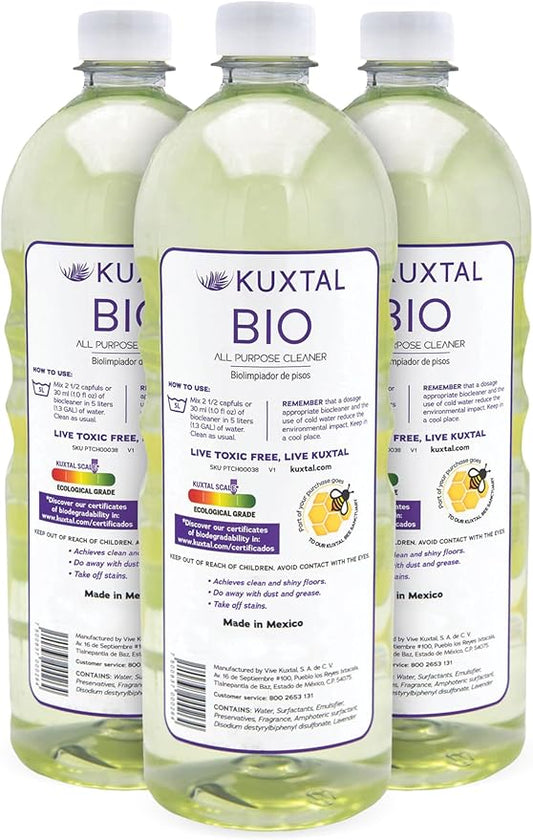 Biodegradable Multi-Surface Floor Cleaner 3 Pack | Eco-Friendly & Plant-Based Formula | Pet & Family Safe | Floral Scent for a Fresh | Natural Clean | 32.9 fl oz Each