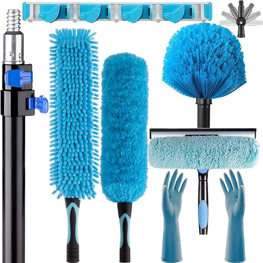 16 Foot High Reach 4.5-to-8ft Long Duster for High Ceilings Fan Cleaner with Sturdy Lightweight Extension Pole
