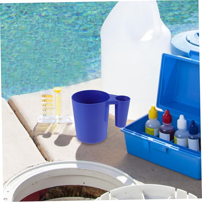 POPETPOP 4pcs Pool Cleaning Tool Plastic Pool Scoop Handle for Easy Chemical Removal and Debris Removal for Efficient Cleaning