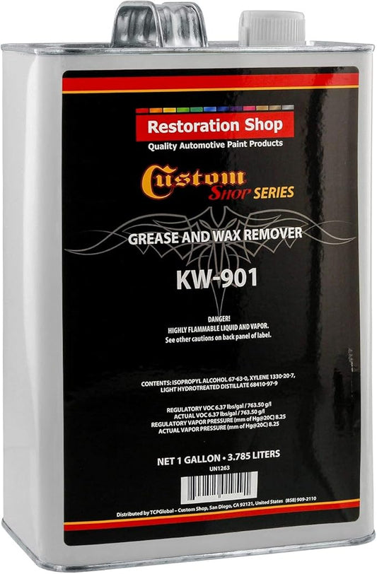 Custom Shop Restoration KW901 - Automotive Grease and Wax Remover Surface Prep Cleaner for before Automobile Painting and all Painting Projects (Gallon)
