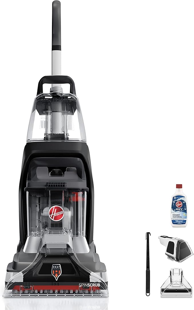 Hoover Powerscrub XL Pet Carpet Cleaner Machine, Upright Shampooer, FH68050, Black (Renewed)