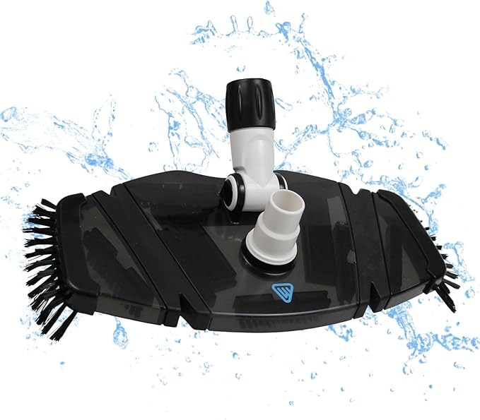 Wessel-Werk Pool Vacuum Heads with Profesional Weighted Design and Flexible Side Brush Strips to Deep Clean Inground & Above Ground Pools (Rectangular Pool Vacuum Head)