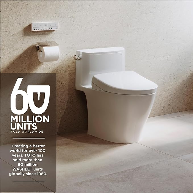 TOTO® WASHLET® S7A Electronic Bidet Toilet Seat with EWATER+® Bowl and Wand Cleaning and Auto Open and Close Classic Lid, Elongated, Sedona Beige - SW4734#12