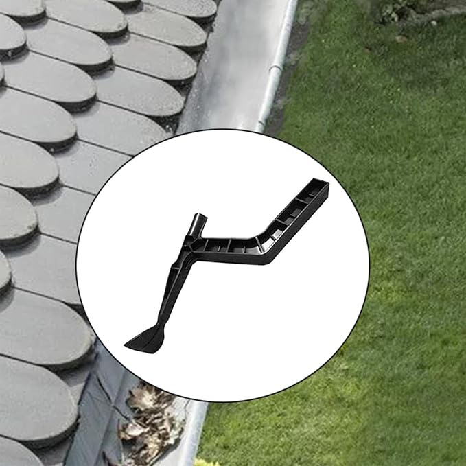 Gutter Cleaning Tool, Roof Gutter Cleaner Spoon with Long Poles for Cleaning Leaves Debris