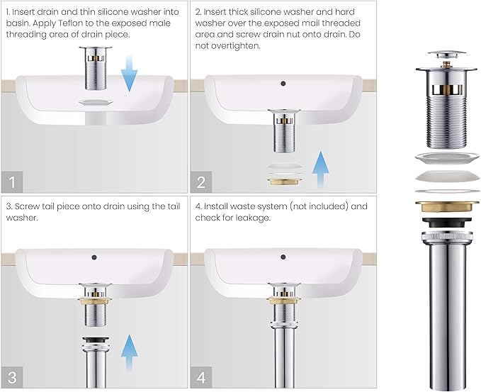 KIBI KBF1010 Solid Brass Single Handle Single Hole Circular X Faucet for Bathroom Sink with Pop Up Drain | High Arc Faucet Spout | Chrome Finish | Corrosion and Rust Resistant