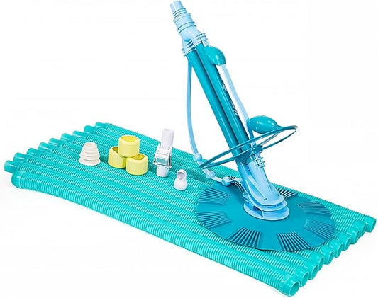XtremepowerUS Premium Automatic Suction Vacuum-generic Climb Wall Pool Cleaner Sweeper In-Ground Suction Side + Hose Set