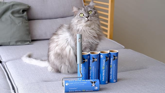 Extra Sticky Large Lint Roller Refills, 6.3'' Giant Lint Roller Refills for Pet Hair, Clothes&Furniture Cleaning, 540 Sheets in Total - Image 7