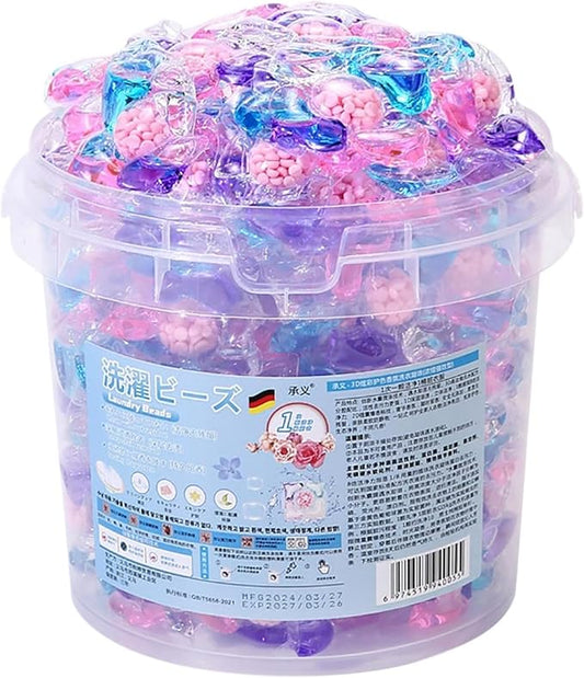 5 in 1 Laundry Pods with Scented Beads – Deep Cleaning Detergent Pods with Fabric Softener Beads & Long-Lasting Freshness, Laundry Detergent Capsules Like, for All Fabrics and Colors (200)