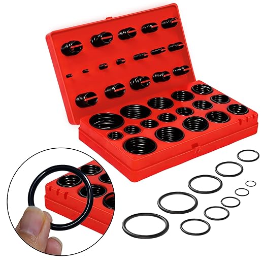 32 Size 419 Pcs Universal Metric Nitrile Rubber(NBR) O Ring Assortment Kit for Various car Auto Hydraulic Faucet Plumbing Pressure Washer Air or Gas Sealing Repair