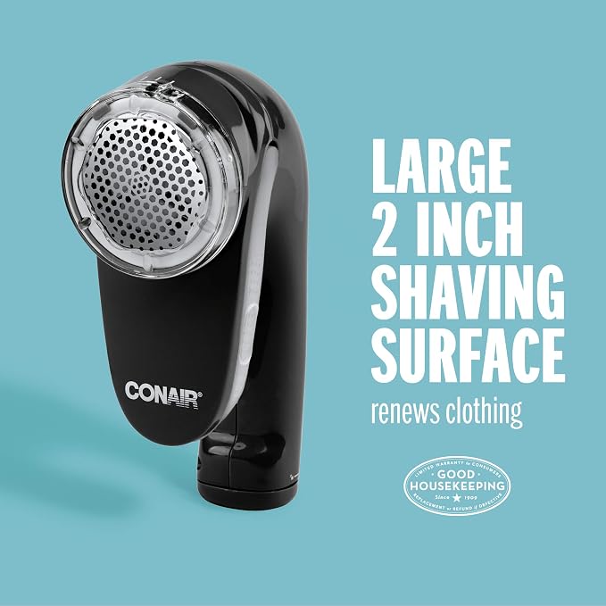 Conair Fabric Shaver and Lint Remover, Rechargeable Portable Fabric Shaver, Black - Image 5