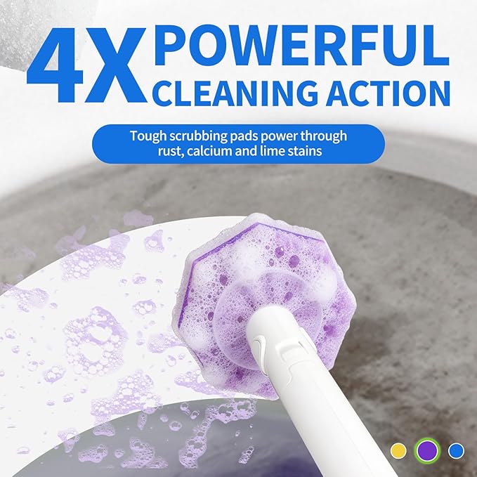 100 Count Toilet Wand Refills for Clorox ToiletWand, 4X Cleaning Power Toilet Bowl Cleaner Refill Pads for Clorox, Disposable Toilet Brush for Bathroom Cleaning，Light Scent