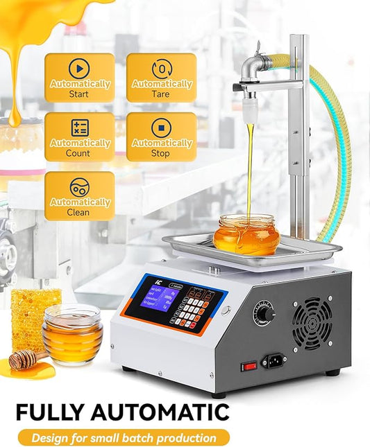 Hanchen Weight Honey Filling Machine Automatic Bottling Machine with Cleaning Mode Gear Pump for Laundry Detergent, Sauce, Ketchup