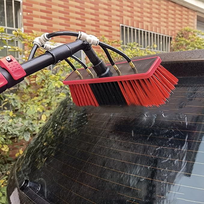 Water Fed Telescopic Brush,Photovoltaic Panel Cleaning,Water/Hose Fed Pole Window Clean,Extendable Cleaner Conservatory Roof Cleaning Tools,7.2m/24FT