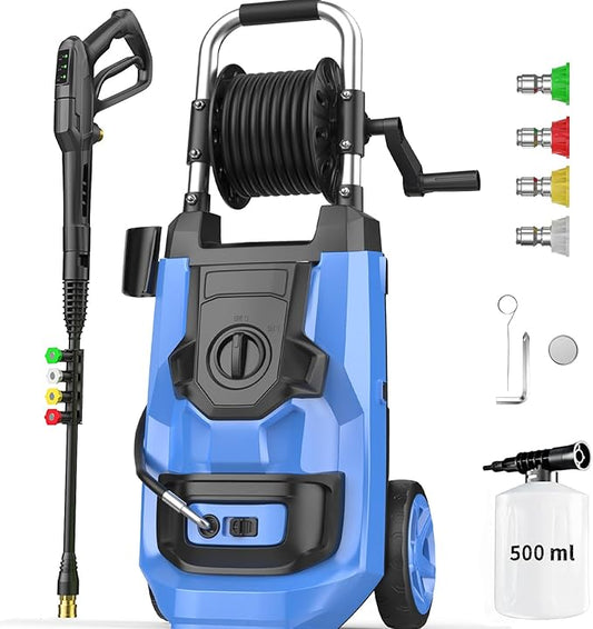 5000 MAX PSI P*ressure Washer, P*ower Cleaner, Blue