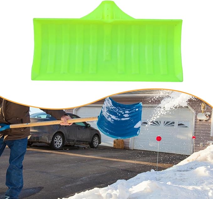 Snow Scoop Head, Multipurpose Wide Garden Clearing Tool, Snow Remover Grain Spade Head, DIY Removal Tool for Car Driveway, Fluorescent Yellow