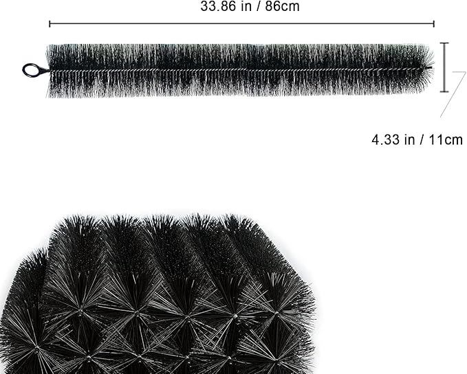 Gutter brush guard- Simple Gutter Guard | No Tools DIY | (10pcs) 32FT Brush Leaf Guard Fit for 5 Inches Gutter 4.33" diameter Gutter Brush