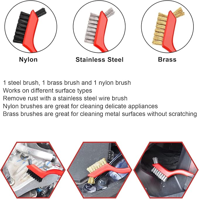 Car Cleaning Tools Kit with Detailing Brush for Cleaning Wheels Dashboard Interior Exterior Air Vents Car Seats Windows