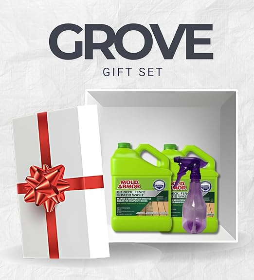 2x Mold Armor Deck/Fence/Patio Wash 1 gal Bundle with Spray Bottle – Removes Mold, Algae, and Brightens Wood Surfaces – Outdoor Cleaner Decks, Fences, and Patios – Gift Set (3 Items)