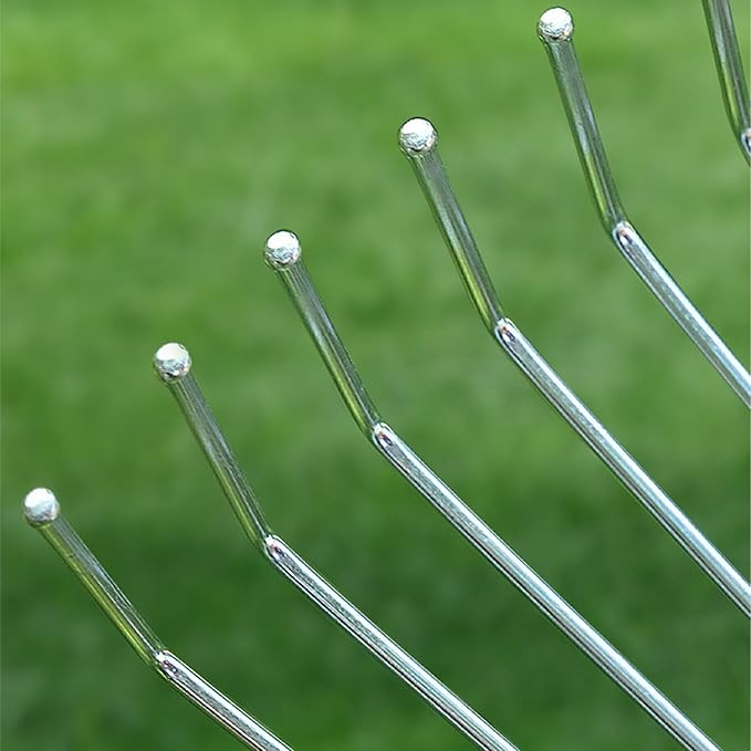 Adjustable Collapsible Garden Leaf Rake Aluminum Alloy Lawn Yard Rake for Leaf Cleaning Flower Bed and Outdoor Gardening (15 Teeth 81‑160cm Length 18.5‑55.5cm Width)