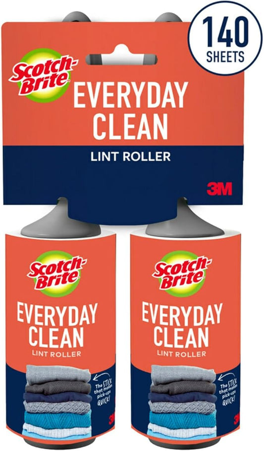 Scotch-Brite Lint Roller, Works Great On Pet Hair, 2 Rollers, 56 Sheets Per Roller, 112 Sheets Total by Unknown