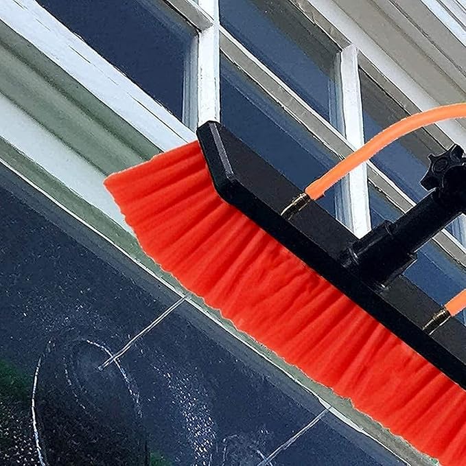 Window Cleaning Poles Photovoltaic Panel Cleaning, 3.6-11M Water Fed Telescopic Brush, Window Clean, Extendable Cleaner Conservatory Roof Cleaning Tools,18ft/5.4m-1