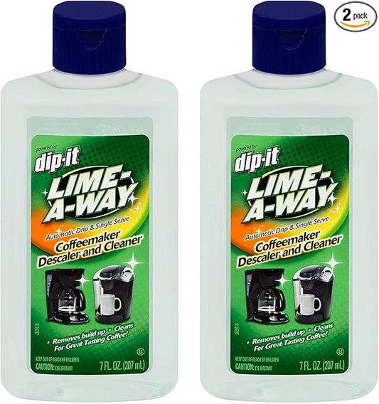 Lime-A-Way Dip-It Coffeemaker Cleaner, Descaler & Cleaner for Drip & Single Serve Coffee Machines 7 oz (Pack of 2)