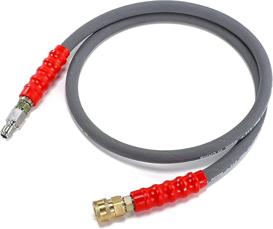 M MINGLE Pressure Washer Jumper Hose, 5 FT Whip Hose for Power Washer, Hose Reel Connector with 3/8 Inch Quick Connect