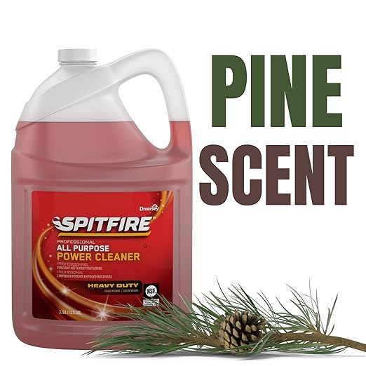 Spitfire CBD540045 Professional All Purpose Liquid Power Cleaner, Heavy Duty Degreaser Removes Resin, Paint, Oil, Ink, Gum, Pine Scent, Ready-to-Use Refill, 1-Gallon