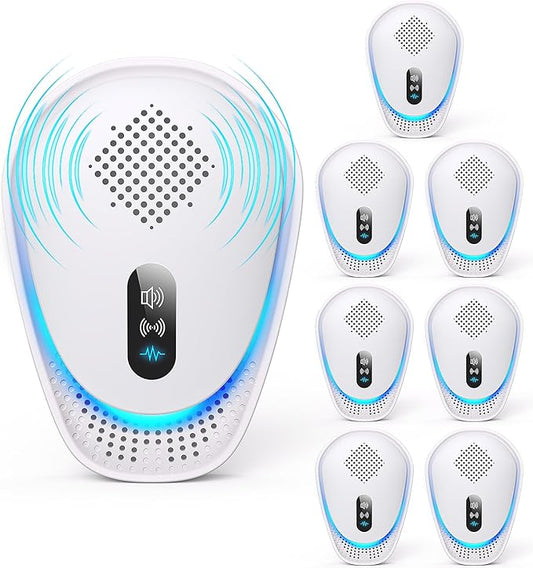 2026 Fooxem Upgraded Ultrasonic Pest Repellent 7 Packs, Mouse Traps Repellent Plug in, 3 Modes, Pest Control, for Mouse, Rodent, Roach, Bugs, Mice, Spider, Ant, Mosquito, Indoor Repeller for Home