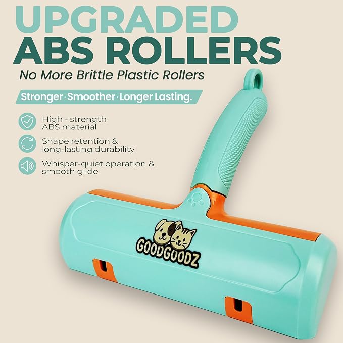 Reusable Lint Roller for Pet Hair - Electrostatic Fur Remover for Dog & Cat Hair - Ergonomic Non-Slip Handle Lint Remover for Couch, Carpet, Bedding & Car Interior - Durable ABS Self-Cleaning Design - Image 2