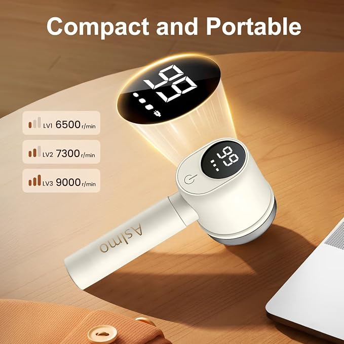 Fabric Shaver Pill Remover for Clothes Sofa Sweater Lint Shaver | Three-Speed Adjustable Features LED Display Gentle on All Fabrics Upgraded lint Shaver - Image 4