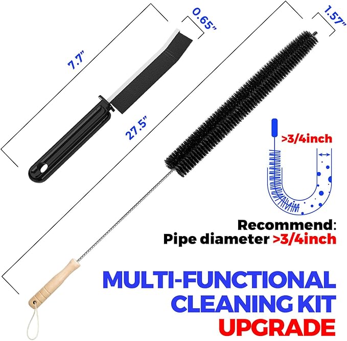Holikme Dryer Vent Cleaner Kit - Flexible Lint Brush Remover Cleaning Tool | 27.5in flexible 304 steel shaft & nylon bristles, removes lint dust pet hair for vent, fridge coil & tight corners - Image 5
