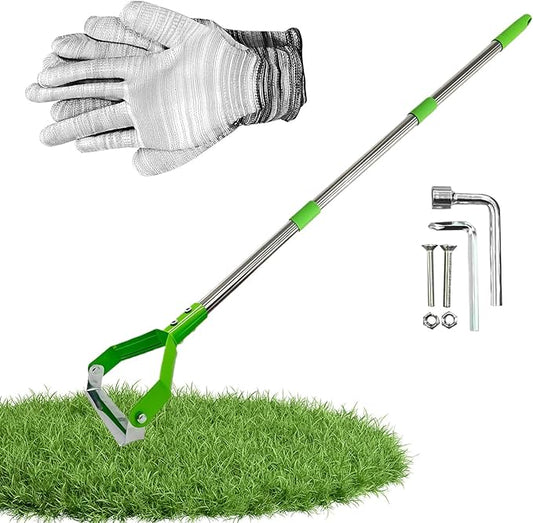 Gardening Hoe | Heavy Duty Loop Long Handle Shovel - Metal Weeder Scraper Gardening Hoe | for Digging Trenching Loosening Hoeing Edging Farm Lawn Backyard Patio Flower Bed