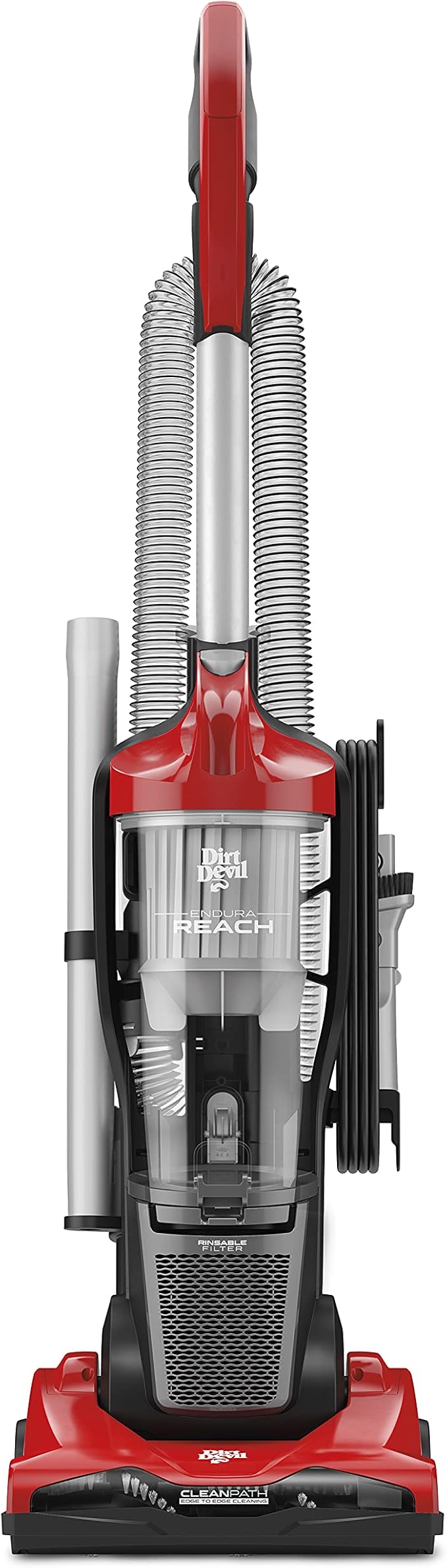 Dirt Devil Endura Reach Upright Bagless Vacuum Cleaner for Carpet and Hard Floor, Powerful, Lightweight, Corded Vacuum Cleaners for Home Use