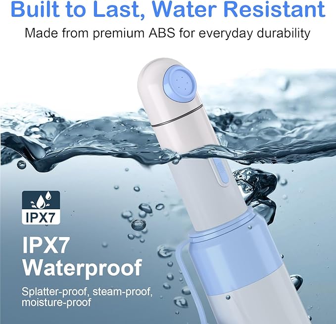Portable Bidet Toilet Aids Wiper Tool Set for Travel | 350ML Bottle | 450mAh Battery | IPX7 Waterproof |Compact & High-Powered with 2 Pressure Modes for Wiping and Personal Hygiene (Blue, Ultra)