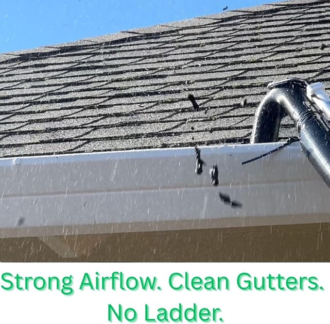 ArloCatcher 30-Foot Gutter Cleaning Kit for Milwaukee Leaf Blower 2824-20 600 CFM – Two-Story Gutter Cleaning Tools from Ground, No Ladder Needed, Extension Pole Not Included