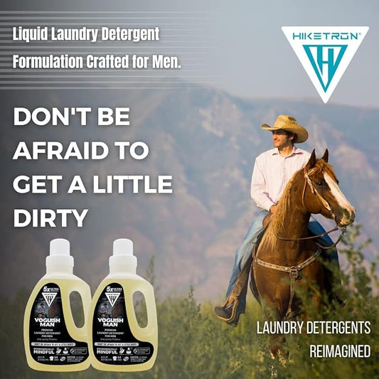 Hiketron Voguish Man Liquid Laundry Detergent, 5x Ultra Concentrated, Tough Stains Remover, Long Lasting Scent (40 Fl Oz, Pack of 1)